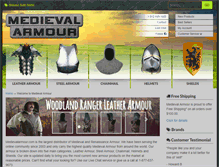 Tablet Screenshot of medievalarmour.com